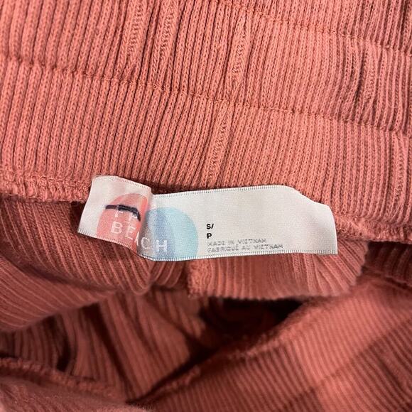 Free People Beach Better Days Joggers Ribbed Rose Small Oversized Relaxed Boho - Picture 4 of 6